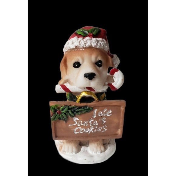 I Ate Santa's Cookies 4.5" Christmas Dog Figurine - Picture 2 of 2